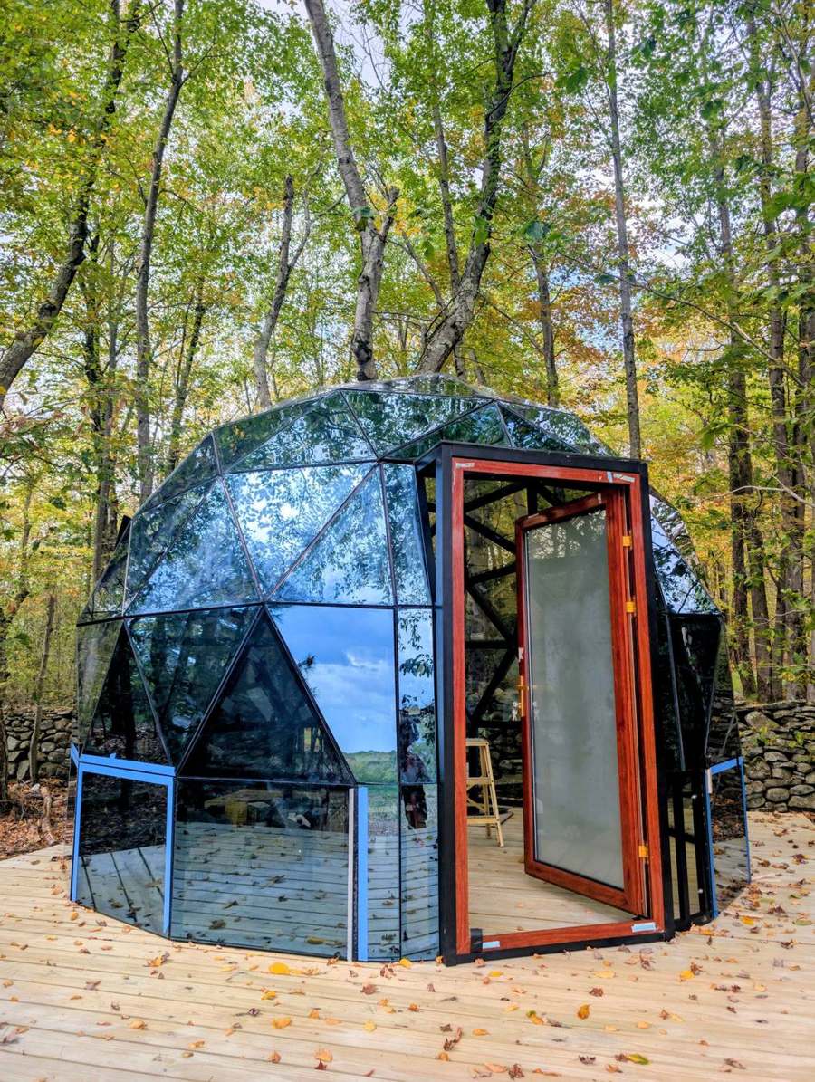 Glass dome exterior