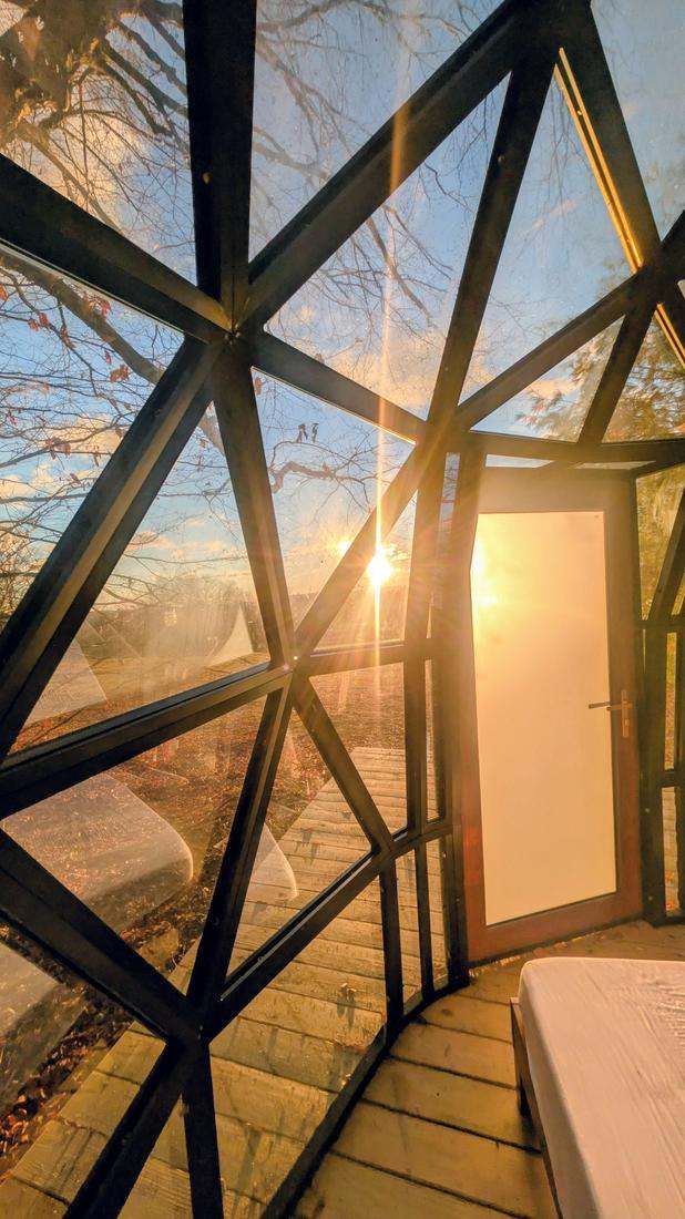 Sunrise through the geodome
